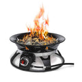 21 Inch Steel Portable Propane Fire Pit with Cover and Carry Kit R9539
