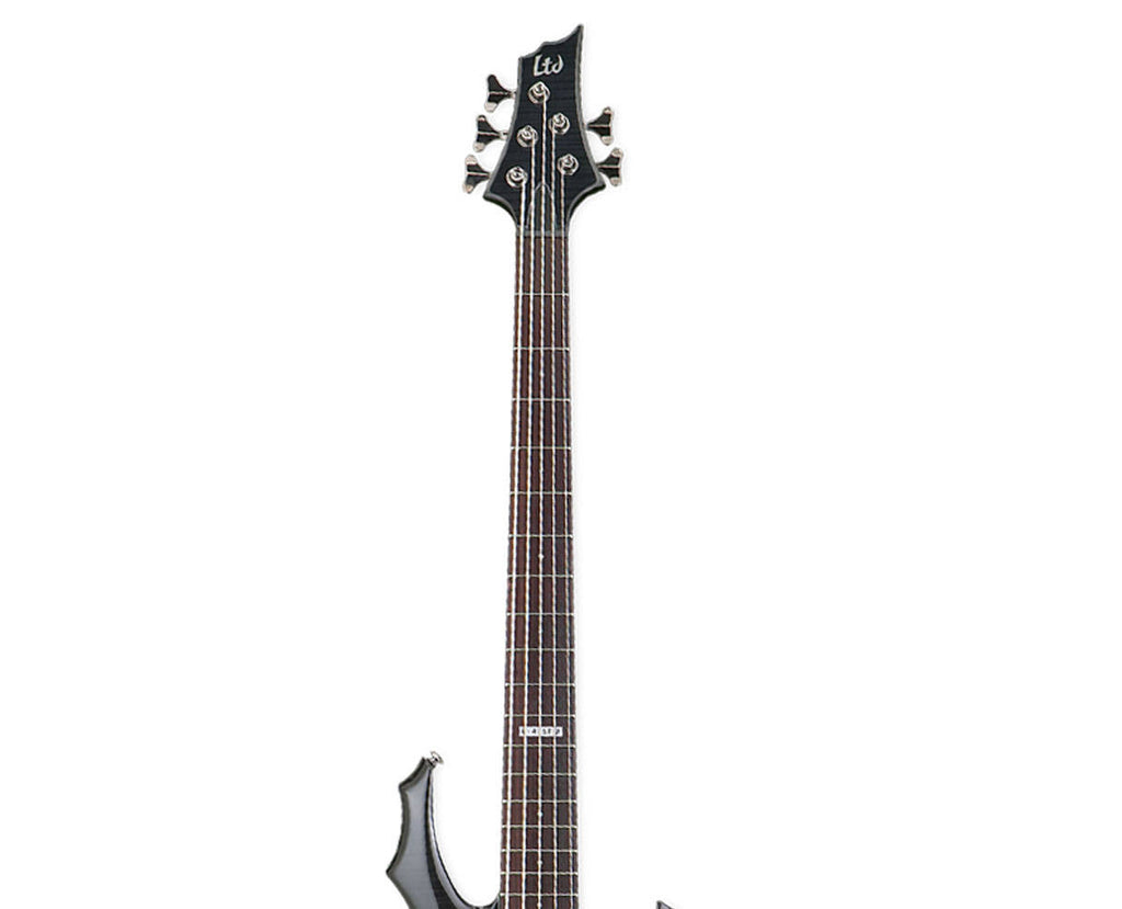 Flame Maple See Thru Black 5-String Bass Guitar W7143