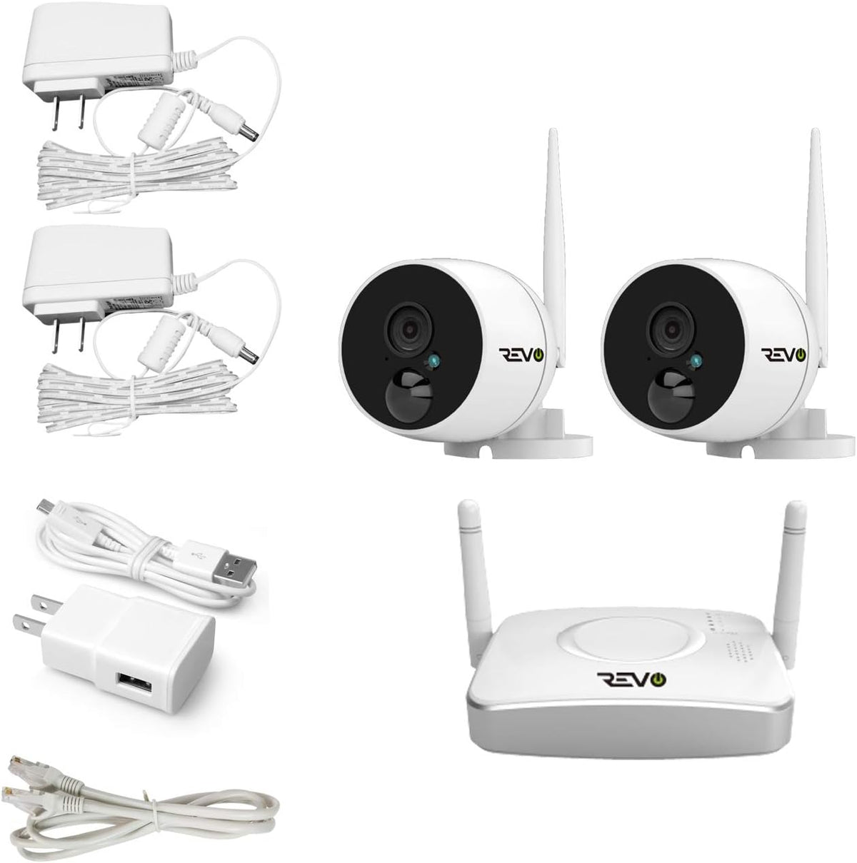 4 Ch. Wireless Security System with 2 Bullet Cameras and 32GB Micro SD Card Y137149