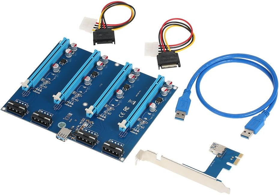 PCI-E 1 to 4 PCI Express 16X Slots Riser Card Adapter E43257