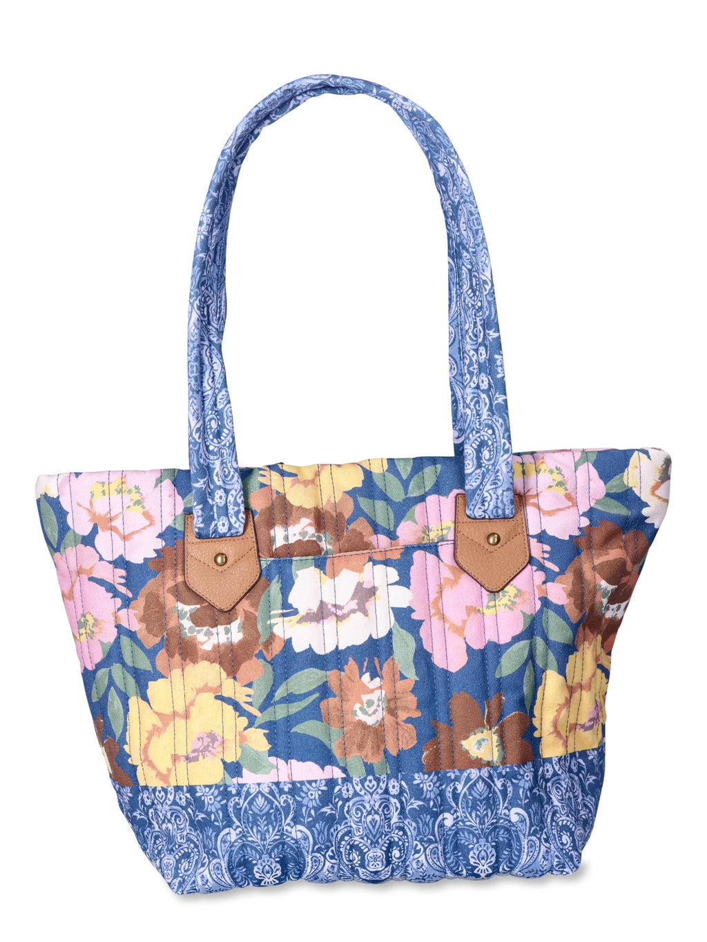Dark Denim Quilted Print Tote E84110