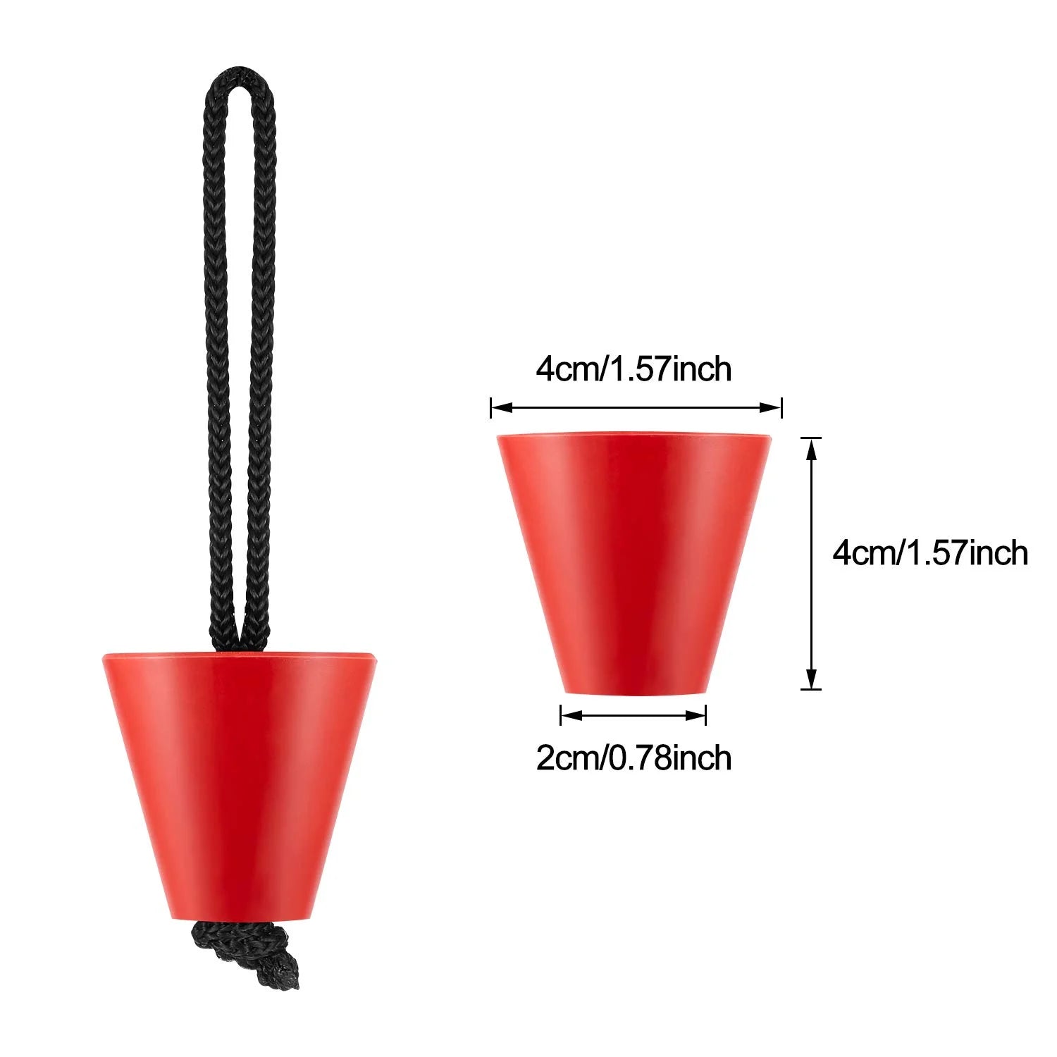 8 Pieces Silicone Kayak Scupper Plug Kit with Lanyard S507680