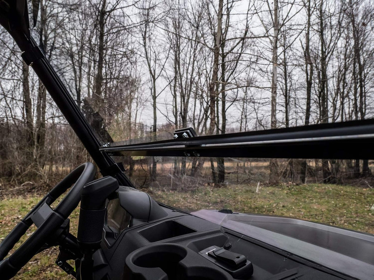 Non-Scratch Resistant Flip/Fold Down 2-in-1 Windshield for Polaris Ranger XP 900 / XP 900 Crew, 1/4 Thick Polycarbonate S3007