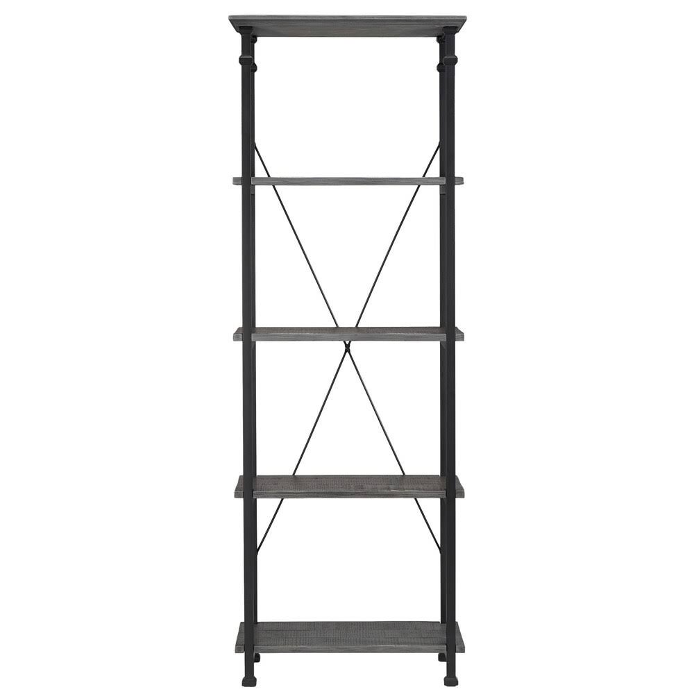 Grey Rustic Bookcase S62413