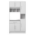 White Microwave Cabinet Z764