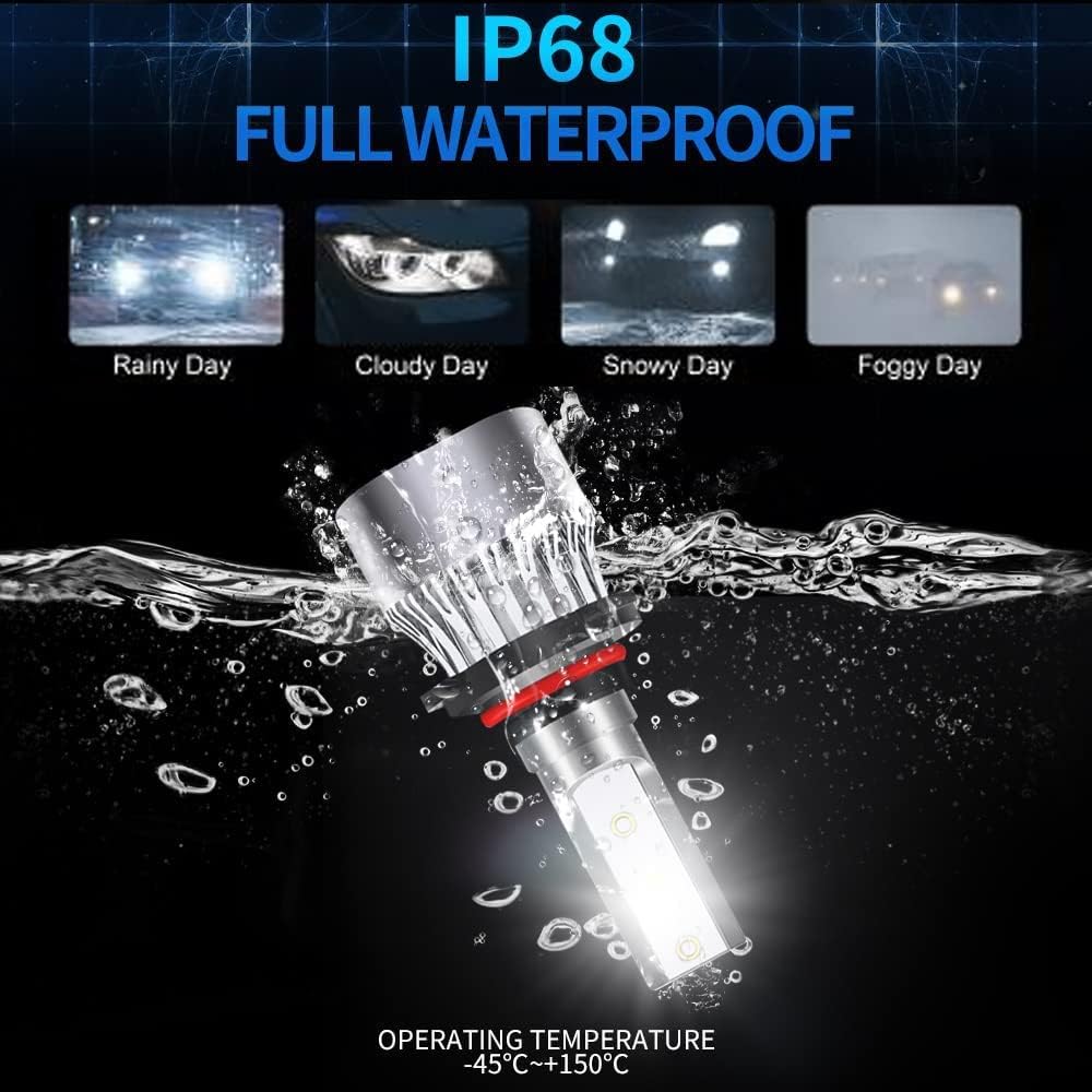 LED Headlight Bulbs Combo 240W 30000LM 6500K Cool White, Pack of 4 Pack of 2 D272