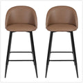 Mid-Century Modern Counter Stools (Set of 2) Brown T251871