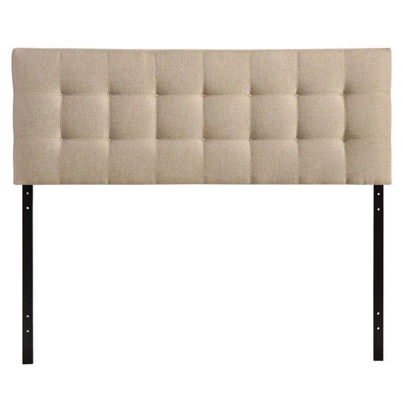 Beige Queen Tufted Panel Headboard G8743