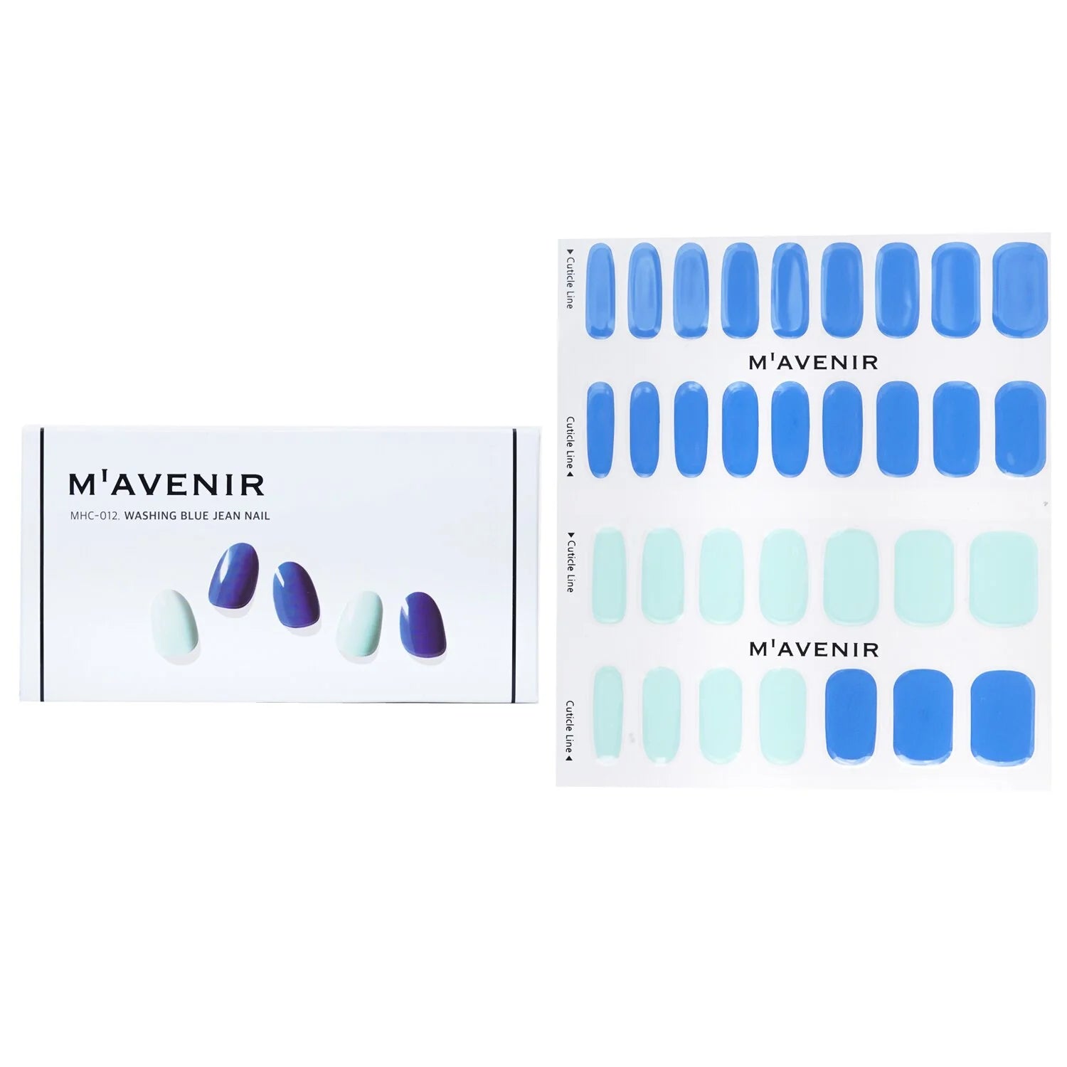 Blue Nail Sticker 32pcs C64341
