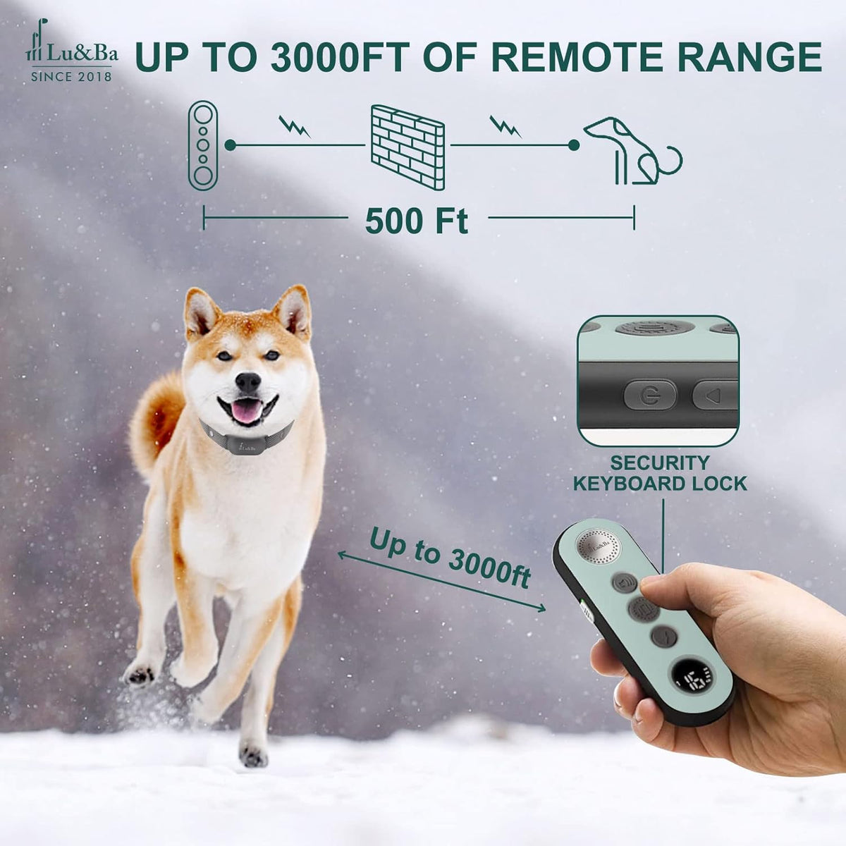 Rechargeable Waterproof Dog Training Collar Pack of 2 K431229
