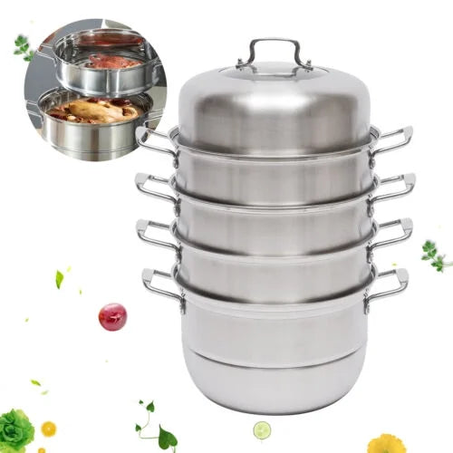 5 Tier Stainless Steel Steamer Cookware G494