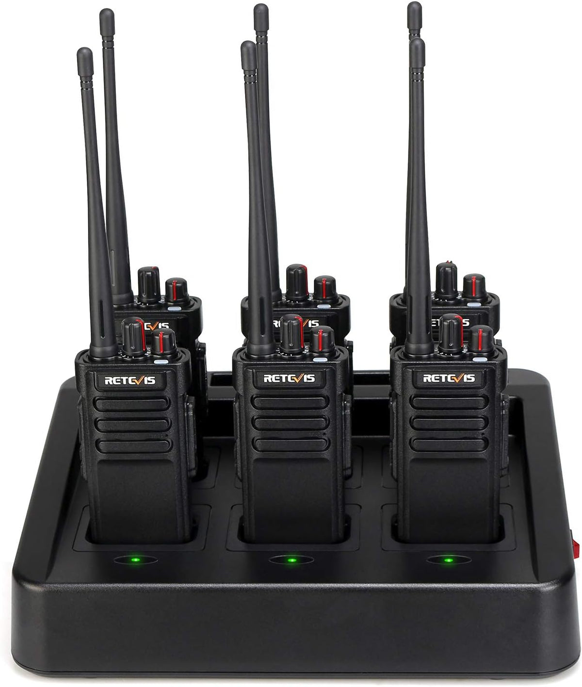 6 Pack Heavy Duty Two Way Radios with Charging Station Z700897