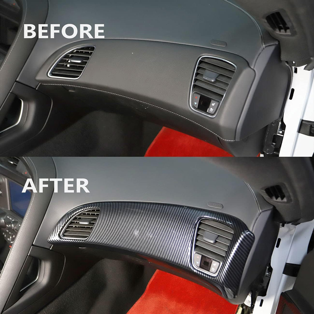 Carbon Fiber Dashboard Panel Decor Cover P927