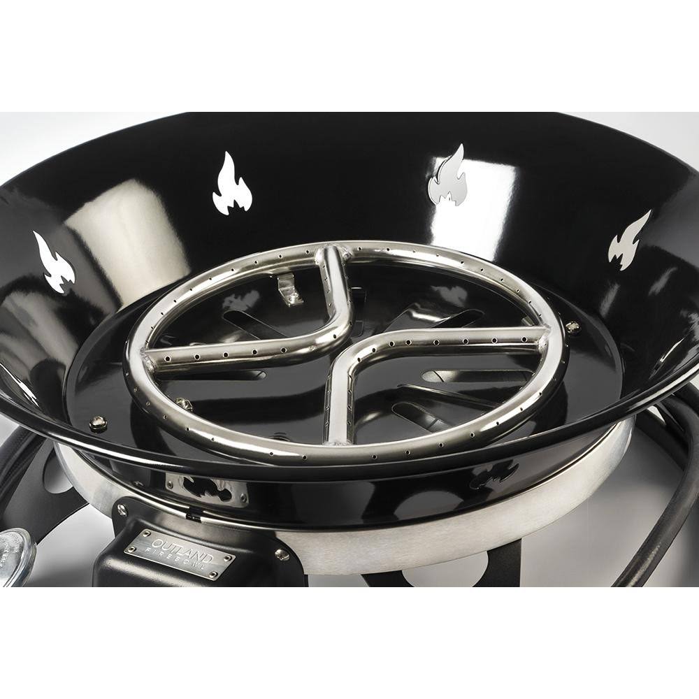21 Inch Steel Portable Propane Fire Pit with Cover and Carry Kit R9539