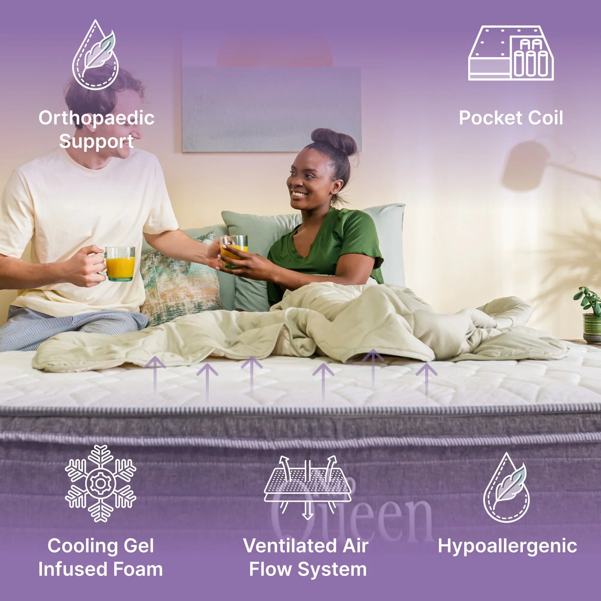 Queen Size Hybrid Mattress J249