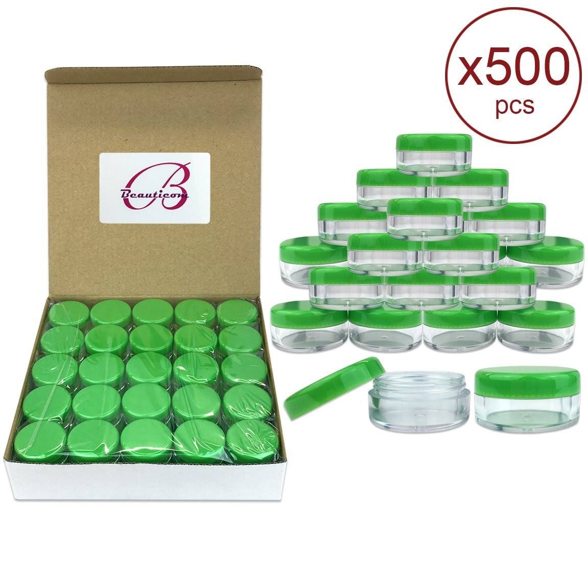 500 Pieces 5 Gram Plastic Makeup Sample Jar Containers F3866