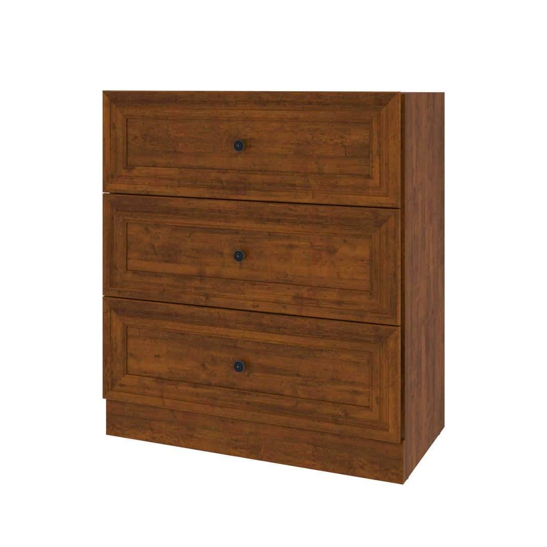 White Low Storage Unit with Rod X756