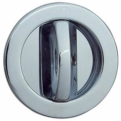 Polished Chrome Round Flush Push/Pull Plate R119