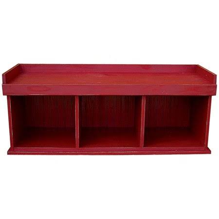 Charcoal Gray Cubby Bench G6544