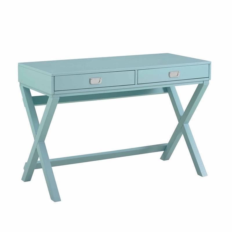 Blue Wood Writing Desk B681