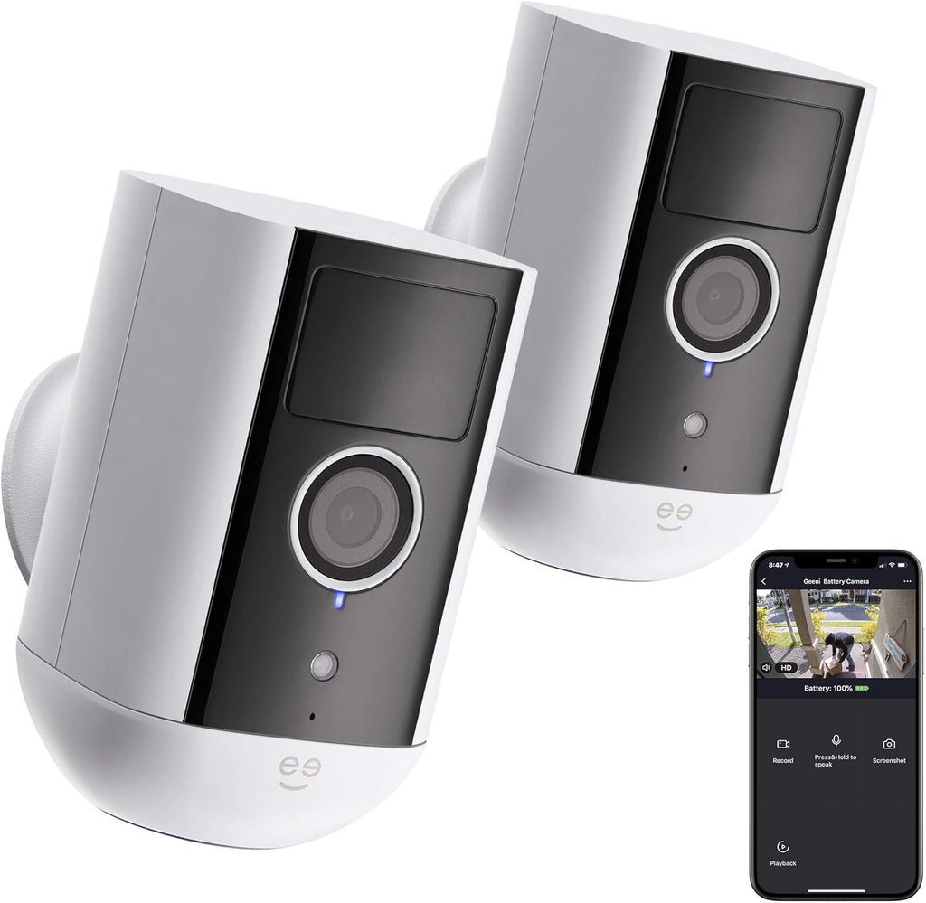 2 Pack 1080P Rechargeable Battery-Powered WiFi Security Camera C679