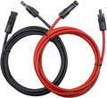 30FT Black Red 10AWG Solar Panel Extension Cable with Female and Male Connector, Set of 2 P39399