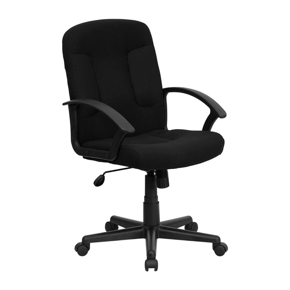 Black Fabric Executive Chair with Nylon Arms P1173