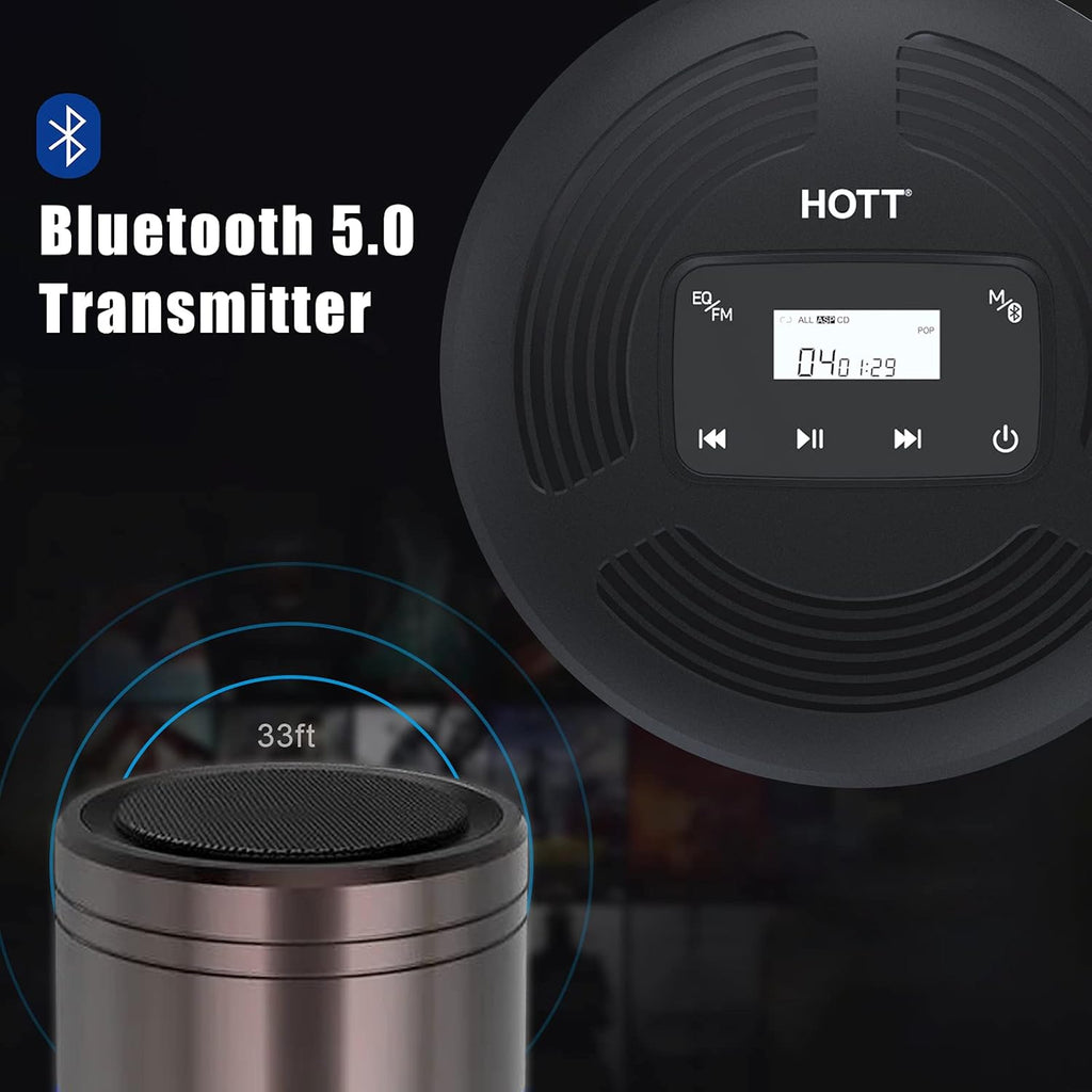 Portable CD Player with Bluetooth 5.0 and FM Transmitter C889