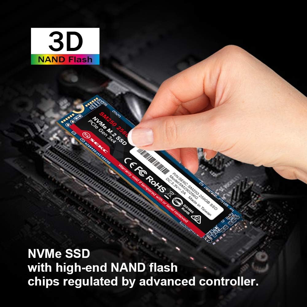 256GB NVMe M.2 2280 PCIe Gen 3x4 Internal SSD Pack of 2 M93520