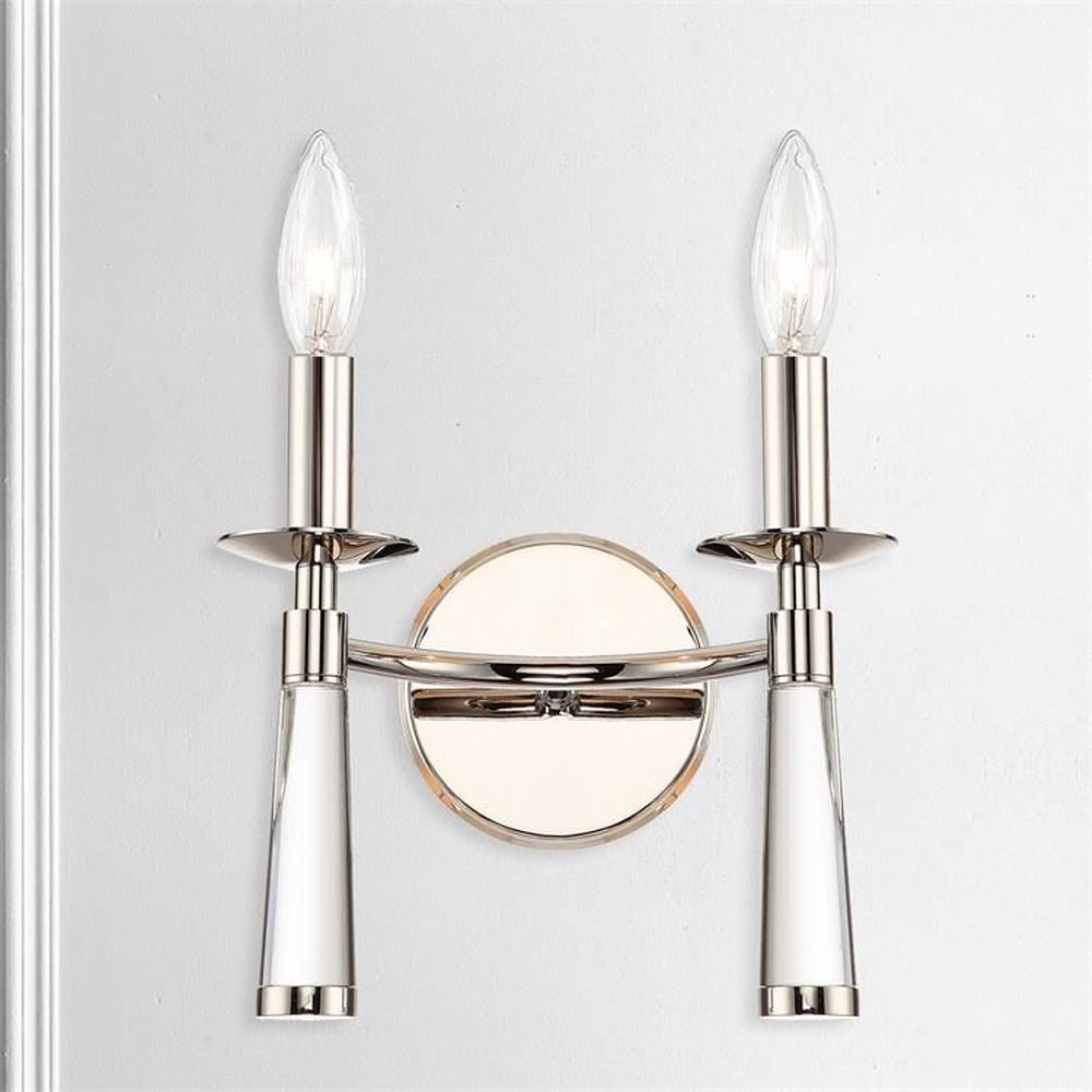 Polished Nickel 2 Light Sconce G713478