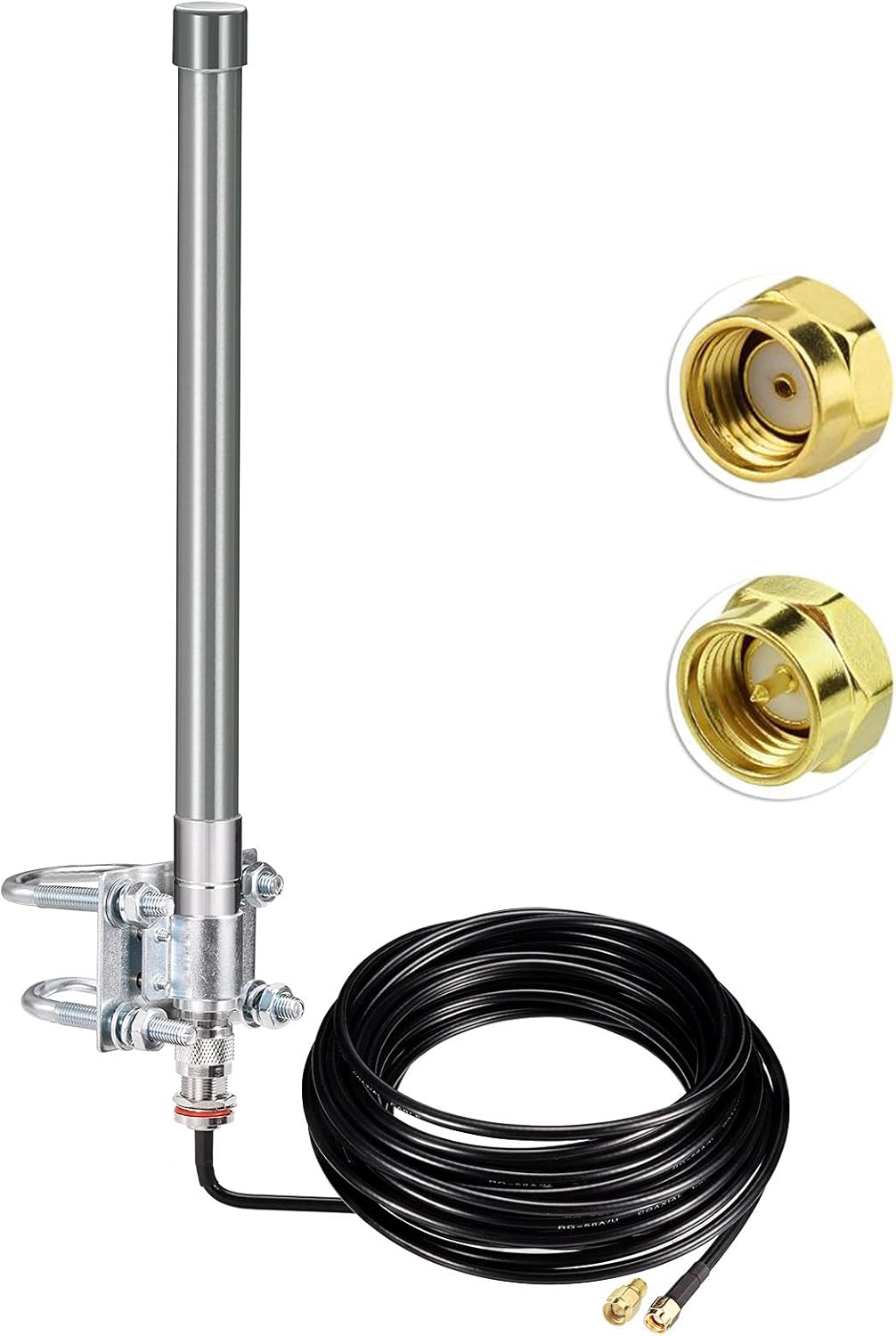 31.5inch 5.8 dBi Antenna 915MHz Lora Antennas Low Loss Cable 3.3ft Pack of 2 W572