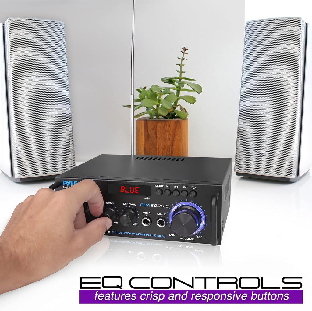 200W 2 Channel Bluetooth Stereo Power Amplifier with FM Radio O35635