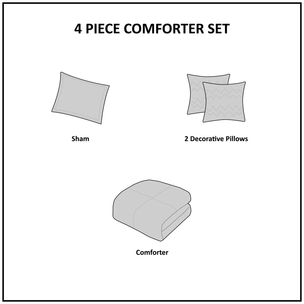 Pink 4 Piece Comforter Set S7878
