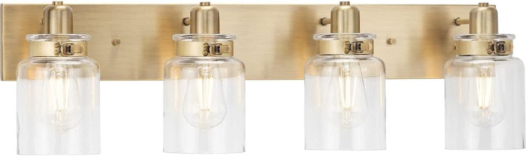 4-Light Clear Glass Bath Vanity Light P4157