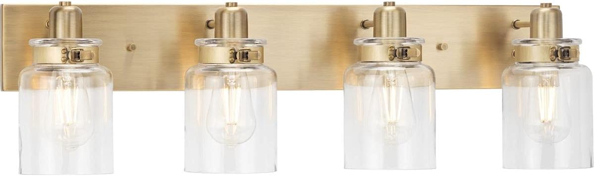4-Light Clear Glass Bath Vanity Light P4157