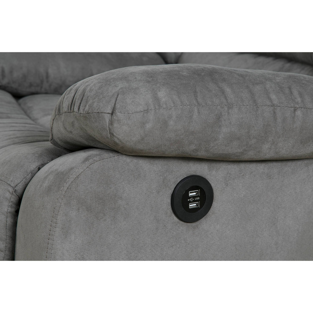Gray Massaging Rocker Recliner H887962