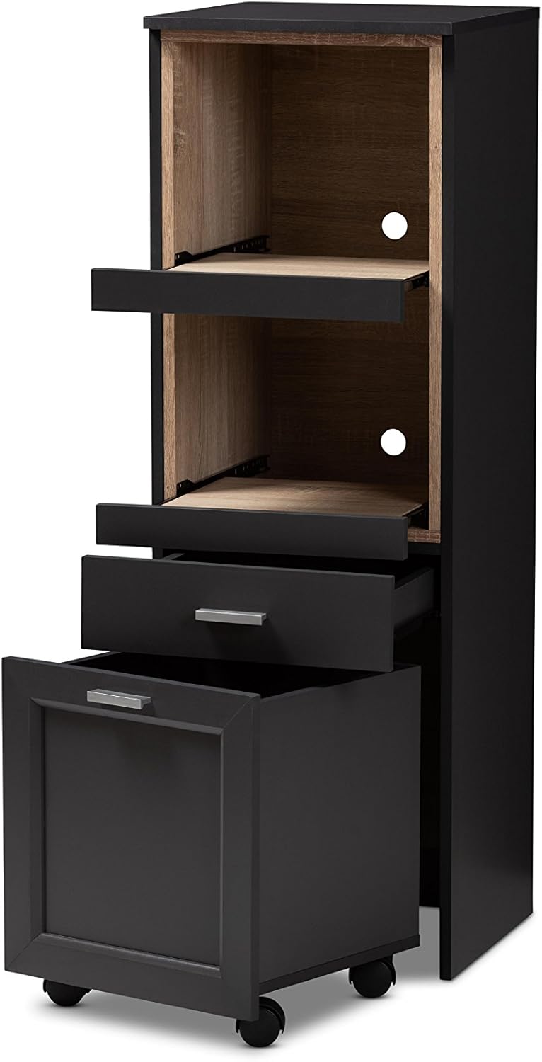 Dark Grey/Oak Brown Kitchen Cabinet V823