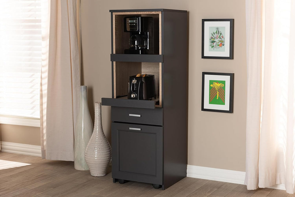 Dark Grey/Oak Brown Kitchen Cabinet V823