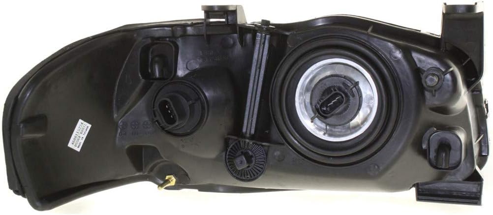 Headlight Assembly Passenger Side Chrome with Bulbs E6777