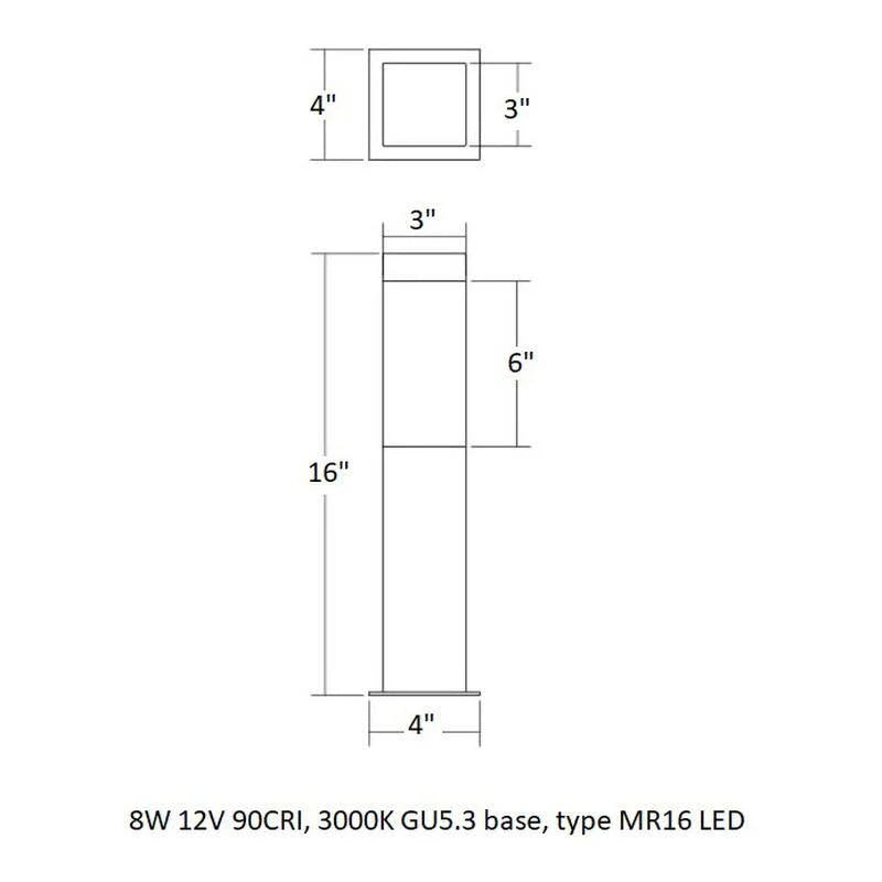 Textured Gray LED Bollard A57509