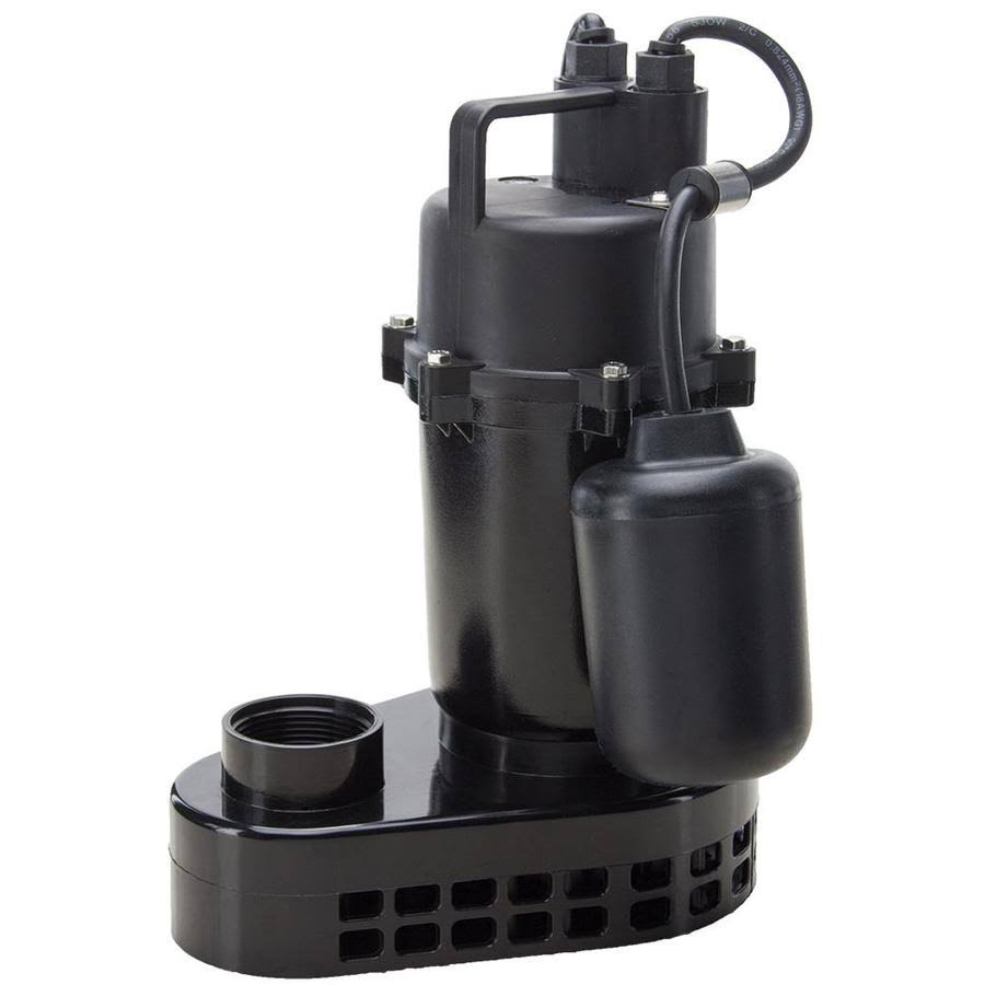 Cast Aluminum Submersible Sump Pump 1/2 HP 115V 55 GPM Z629683