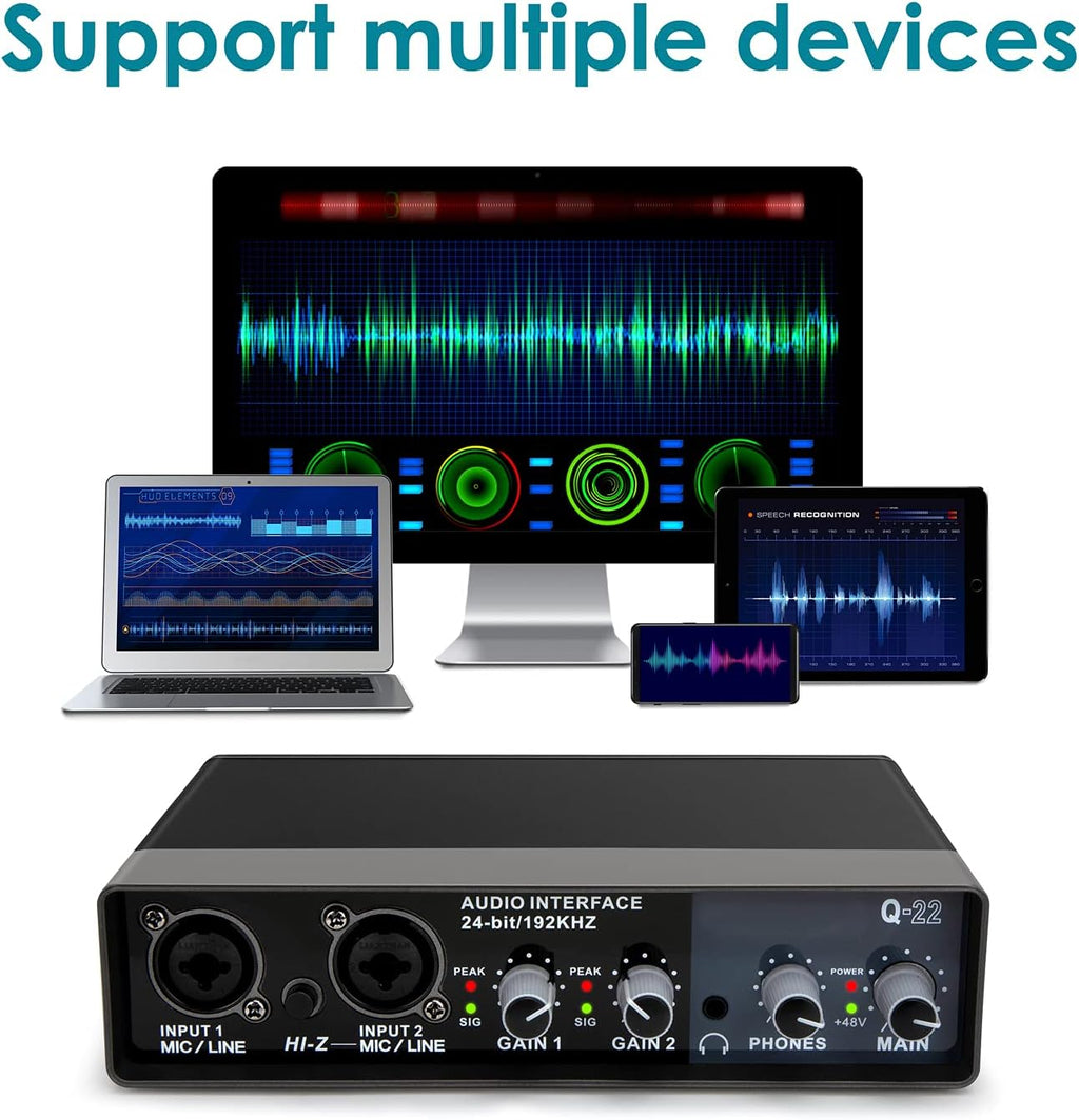 USB Audio Interface 2 Channel with Mic Preamps 48v G936645
