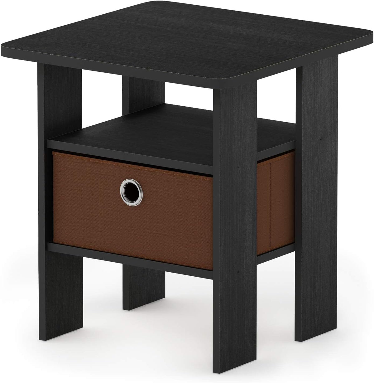 Set of 2 Table with Bin Drawer & 1 Table with Bin Drawer Americano/Medium Brown T8261