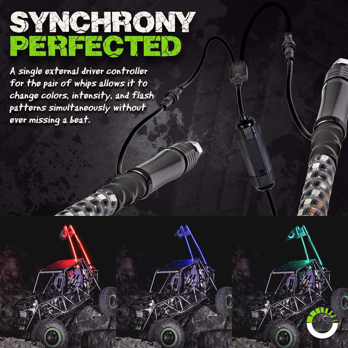 3ft Spiral LED Whip Light Antenna for UTV ATV P234