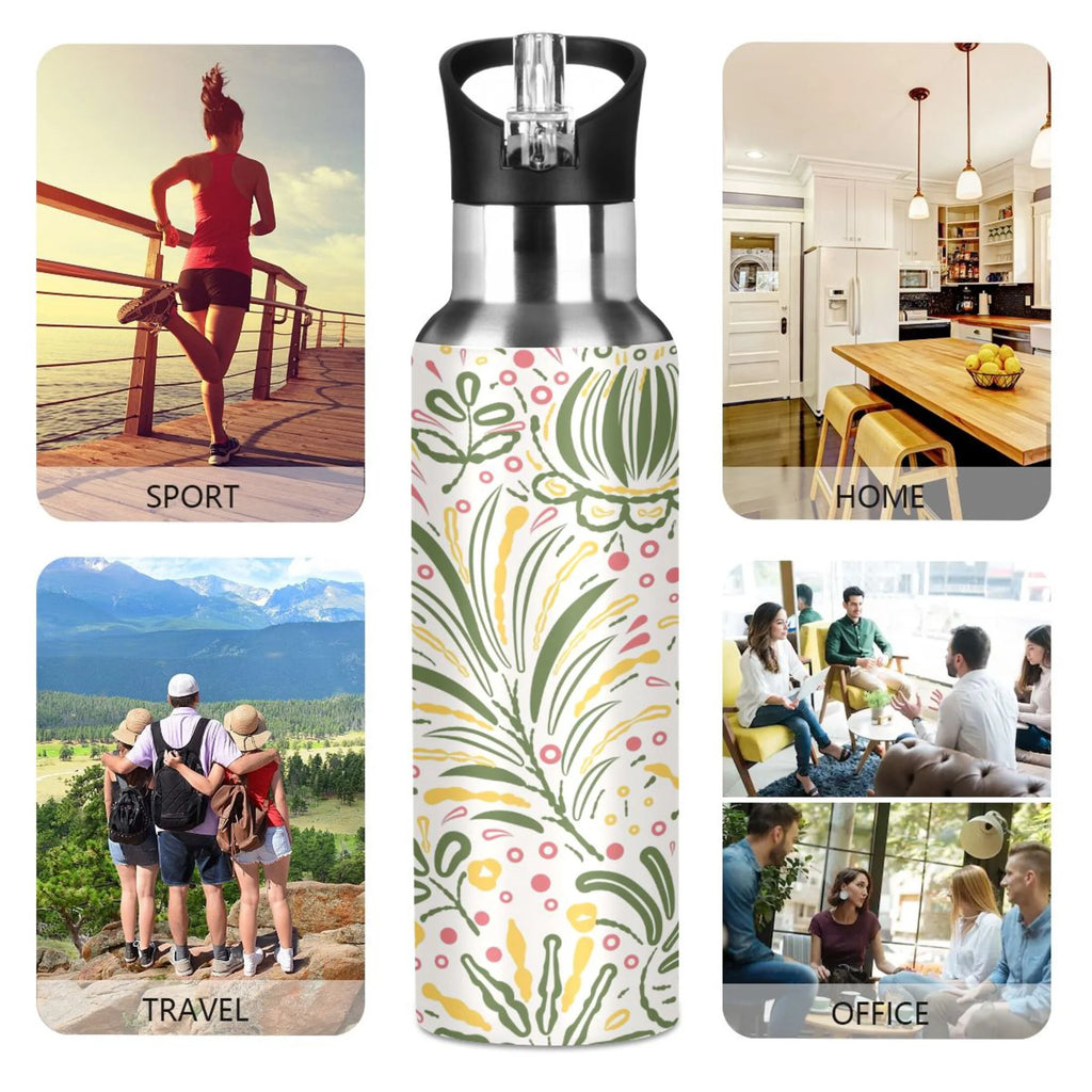 Stainless Steel Insulated Water Bottle with Straw Lid Y826