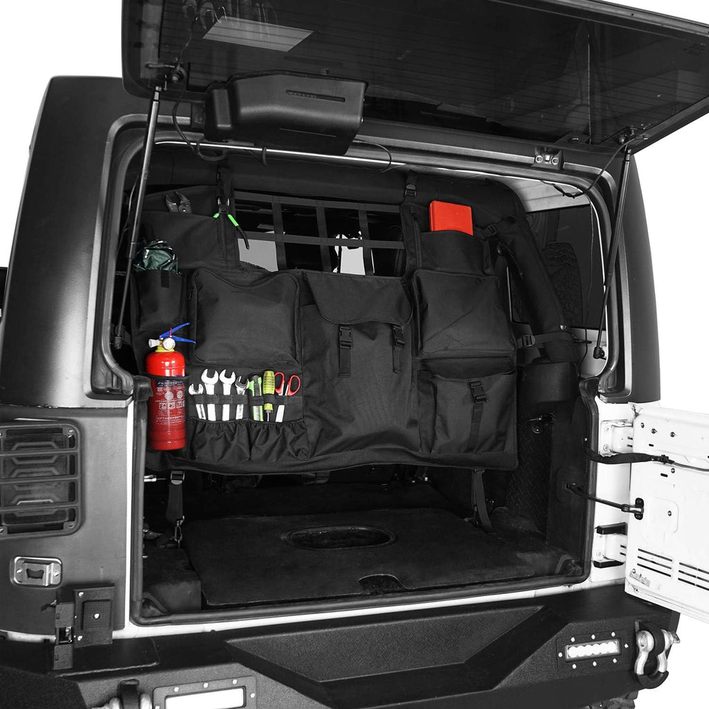 Rear Seat Cover Cargo Net Trunk Organizers Pouch Bags K8654