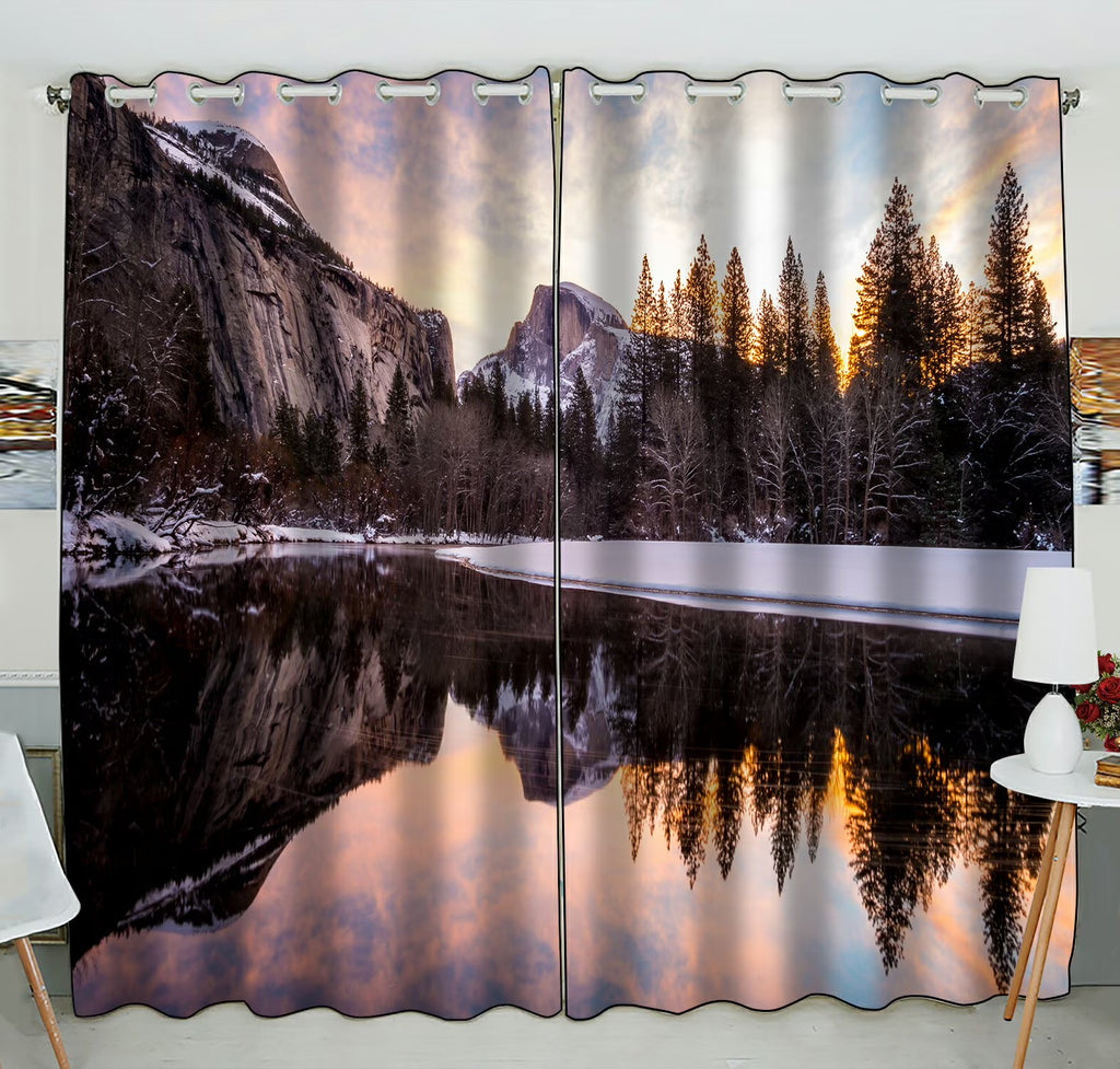 52x84 inches Blackout Window Curtain Two Piece E64851