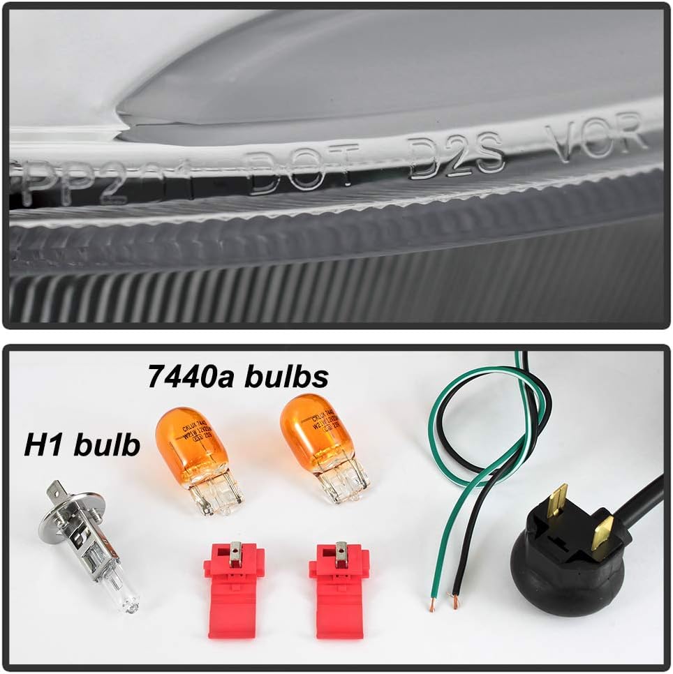 LED Tube Projector Headlights Chrome Housing X64751