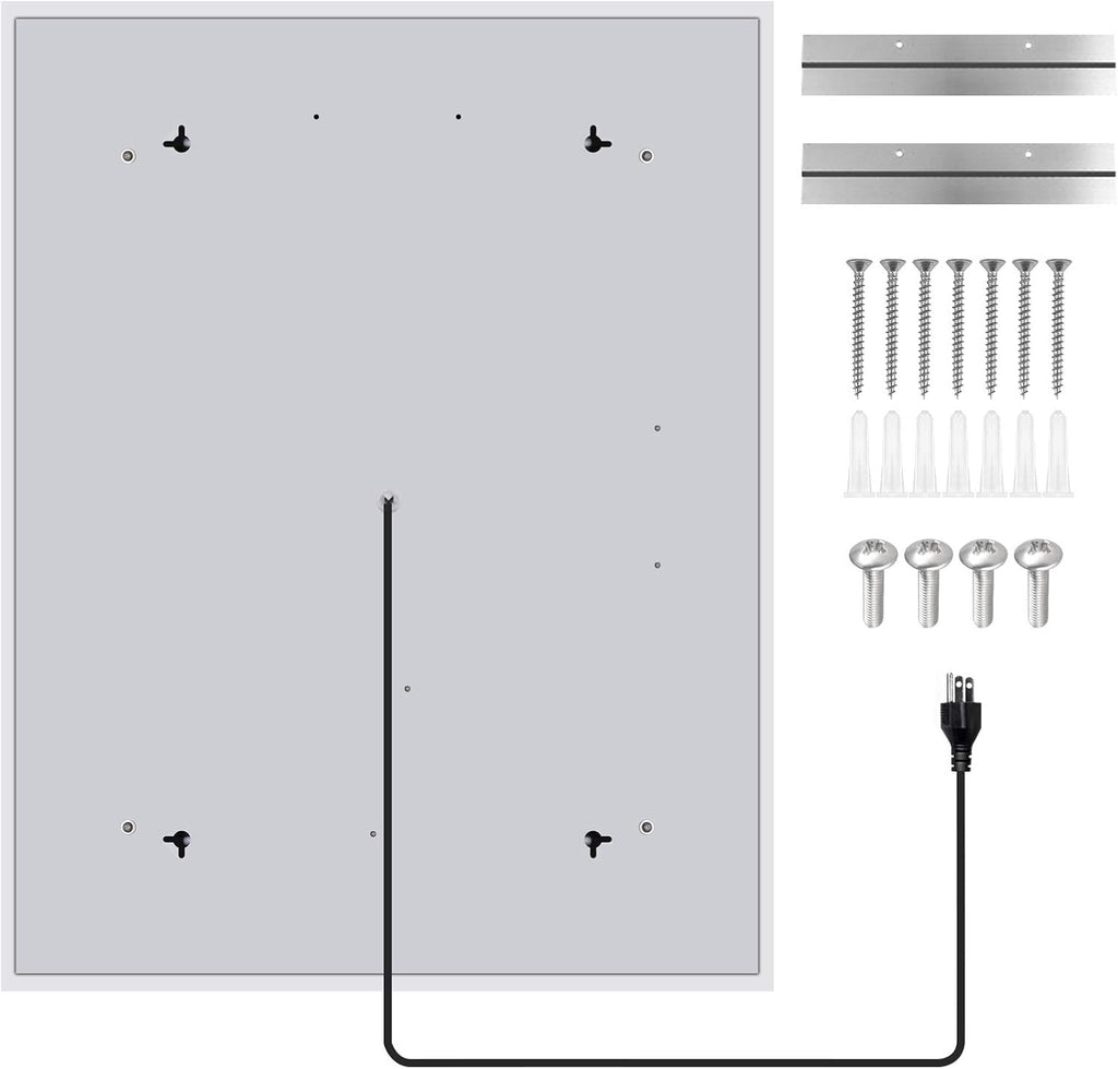 36 x 28 Inch LED Vanity Mirror with Anti-Fog & Dimmer Touch Switch O413157