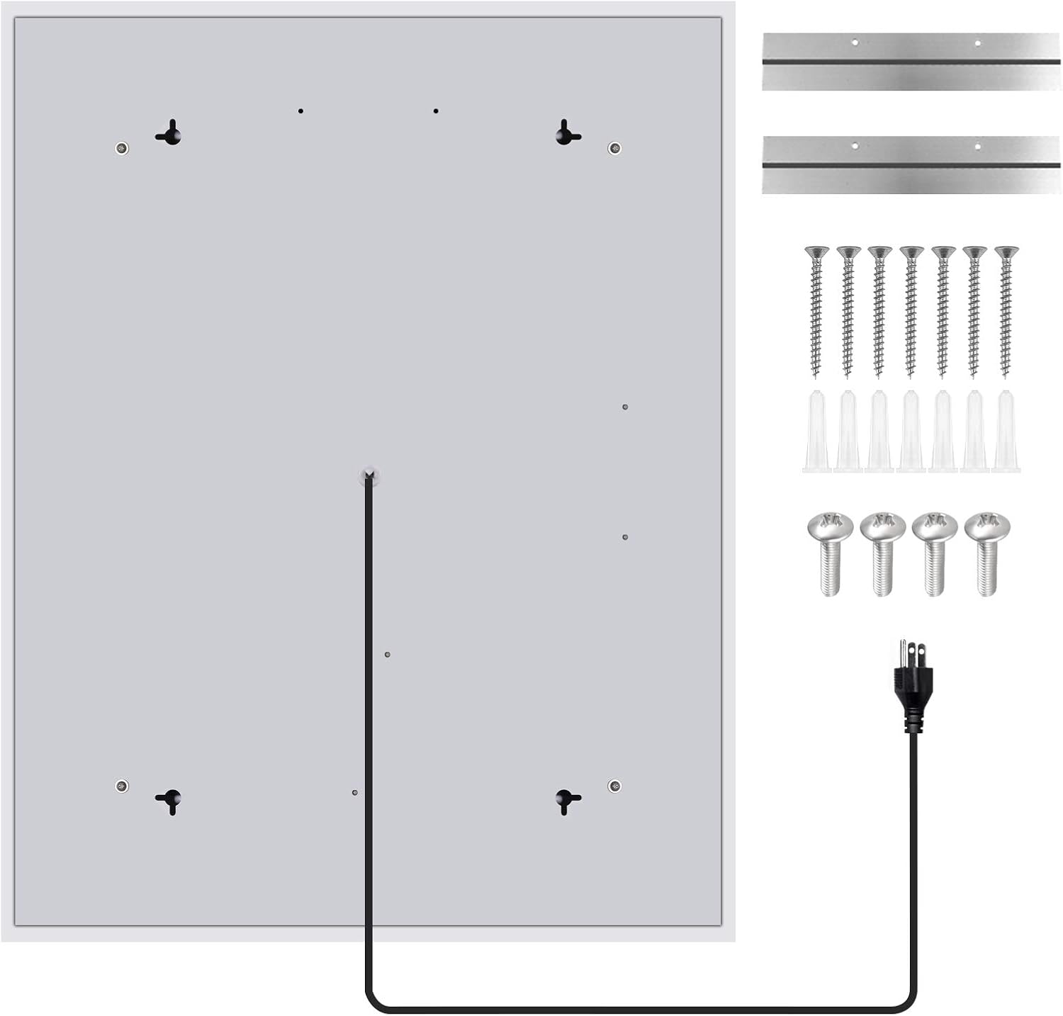 36 x 28 Inch LED Vanity Mirror with Anti-Fog & Dimmer Touch Switch O413157